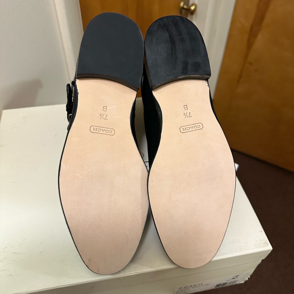 Coach Black Suede Moto Boots (New!!) - Picture 6 of 8
